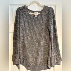 Gray Long Sleeve Top